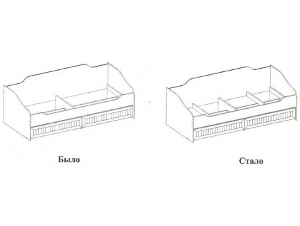 Детская кровать Робинзон ИД 01.95а с настилом, спальное место 190х80 см